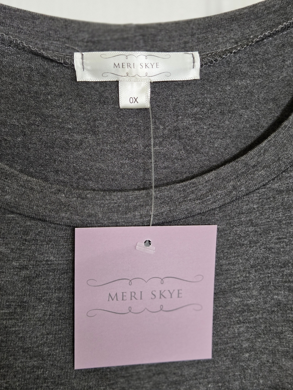 Meri Skye Knot-Hem Long Sleeve Tee in Charcoal by - Picture 7 of 12